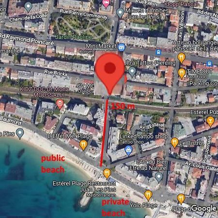 Stylish White And Red Apartments Juan-les-Pins Exterior photo